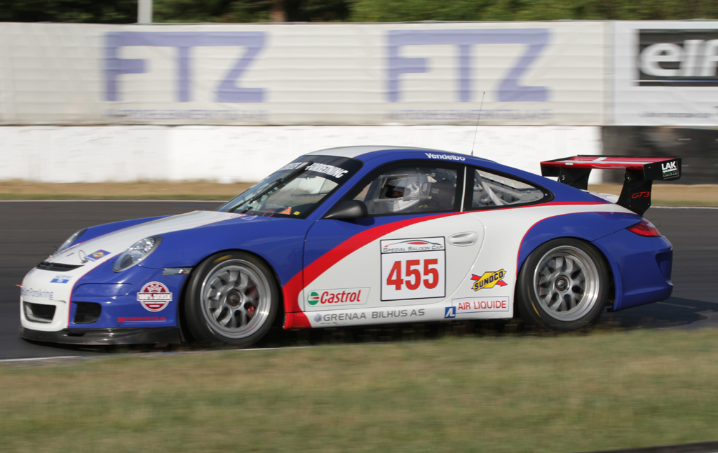 Lars Vendelbo i sin Porsche 997 GT3.
(Foto: Motorsporten.dk)